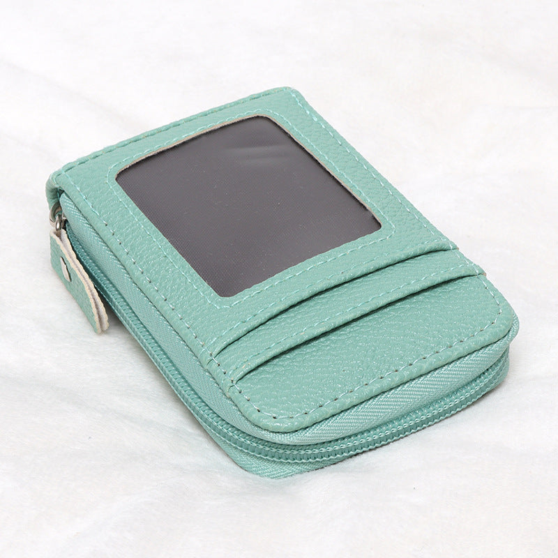 Creative Organ Multifunctional Zipper Vertical Short Card Holder
