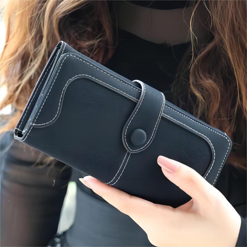 Women's Frosted Vintage Clutch Soft Leather Multifunctional Buckle