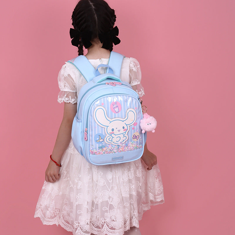 Women's & Children's & Cute Cartoon Lightweight Sequined Quicksand Kindergarten School Bags