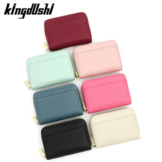 Simple Soft Lychee Pattern Large Surface Card Holder