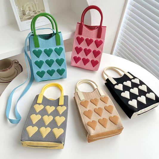 Knitted Portable Hand Female Korean Niche Crossbody Bags