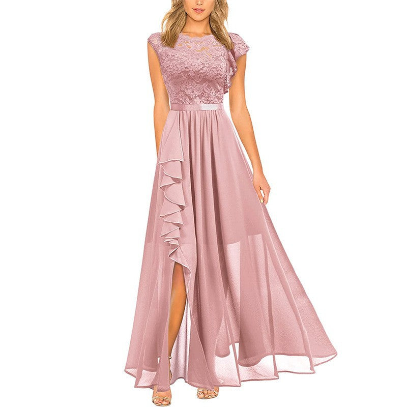 Slouchy Charming Dress Lace High Waist Dresses