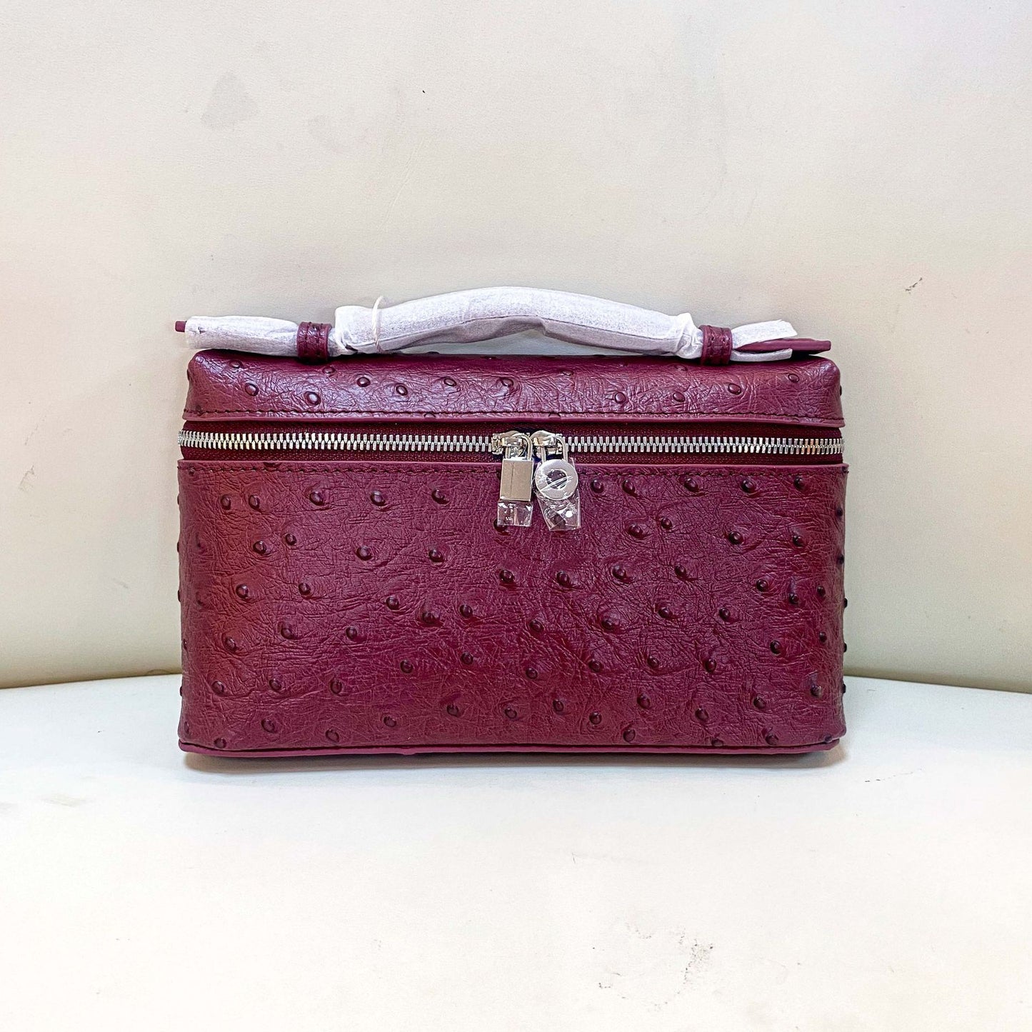 Women's Grain Cowhide Lunch Box High-grade Portable Small Square Bags