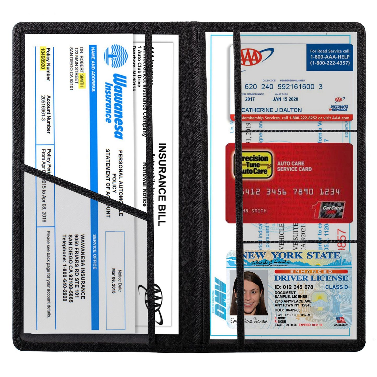 File Protective Sleeve Clip Storage Leather Id Package