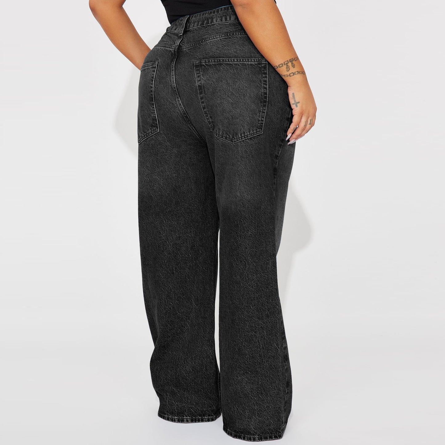 Women's Slouchy Creative Unique Wide Leg Jeans