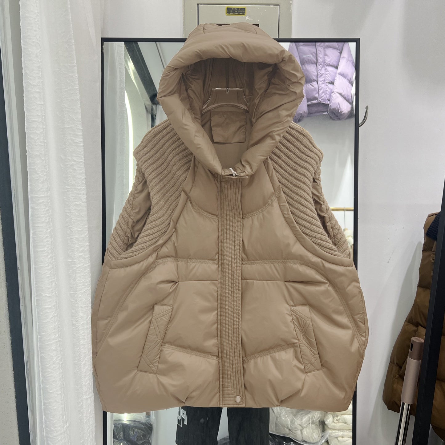 Women's Hood Thick Wool White Duck Korean Jackets