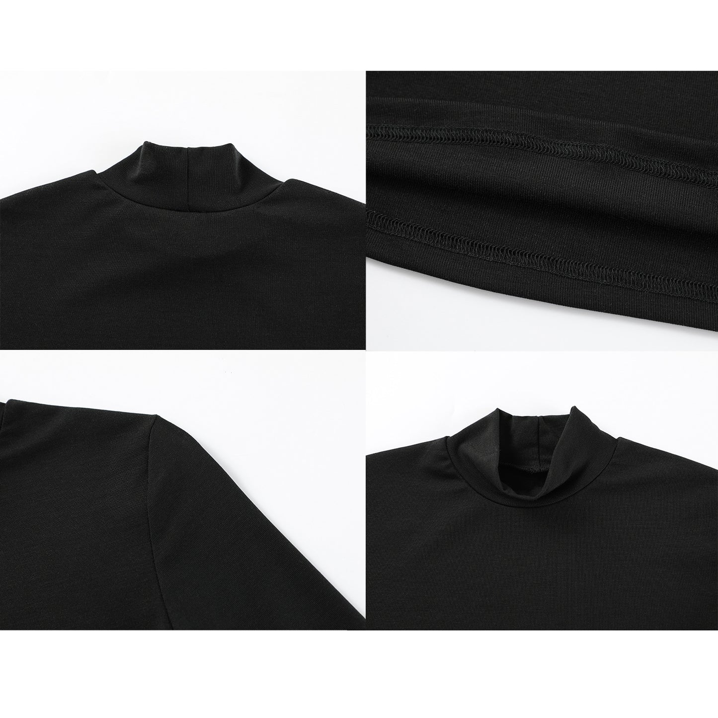 Women's Half Turtleneck Shoulder Sleeve T-shirt Slim Slimming Bottoming Shirt Blouses
