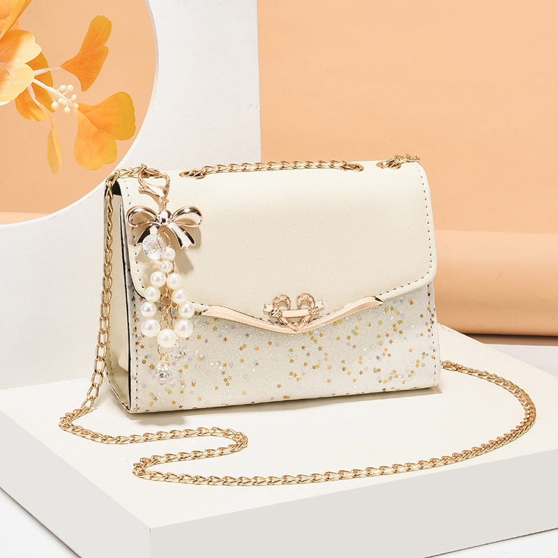 Women's Versatile Sequined Korean Style Mobile Crossbody Bags