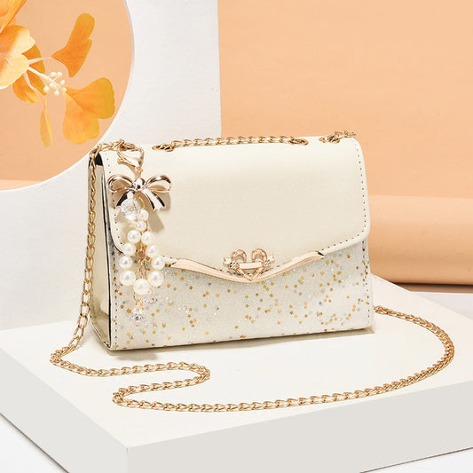 Women's Versatile Sequined Korean Style Mobile Crossbody Bags