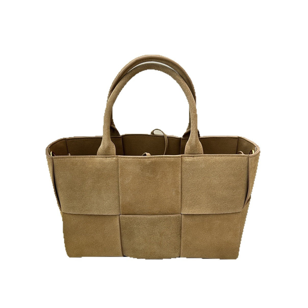 Women's Cowhide Korean Weaving Portable Shopping Tote Bags