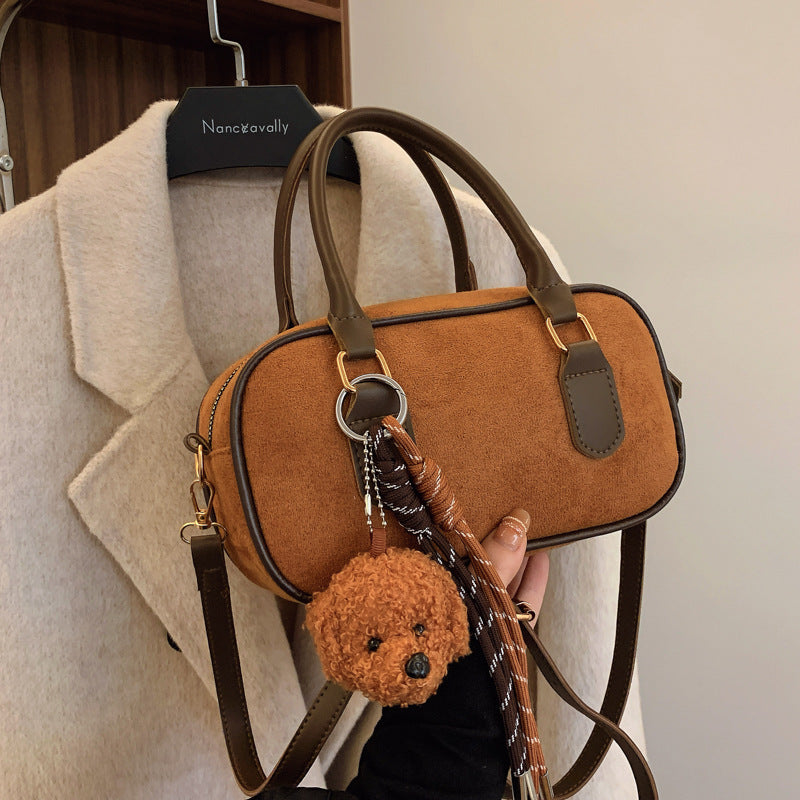 Popular Niche Suede Female Retro Easy Matching Crossbody Bags