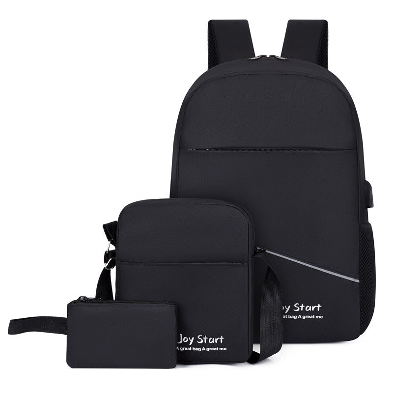 Women's Comfortable High Junior Korean Three-piece Backpacks