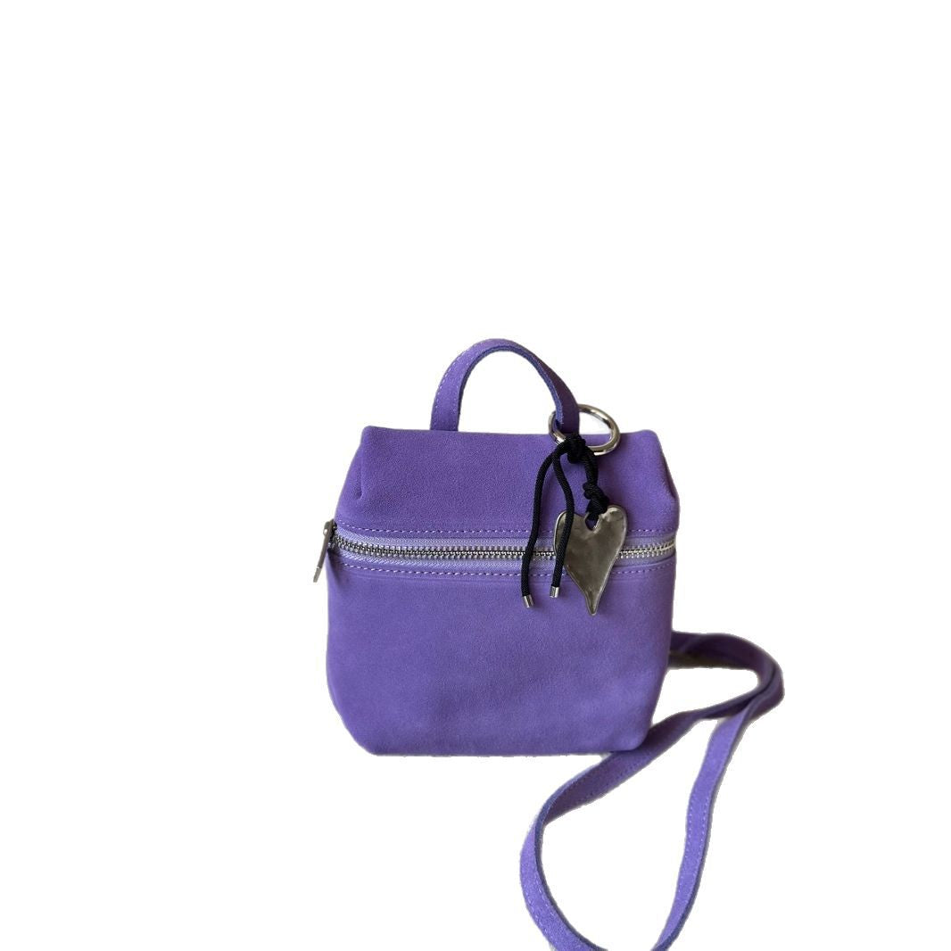 Cool Cowhide Genuine Leather Mini Love Crossbody Bags