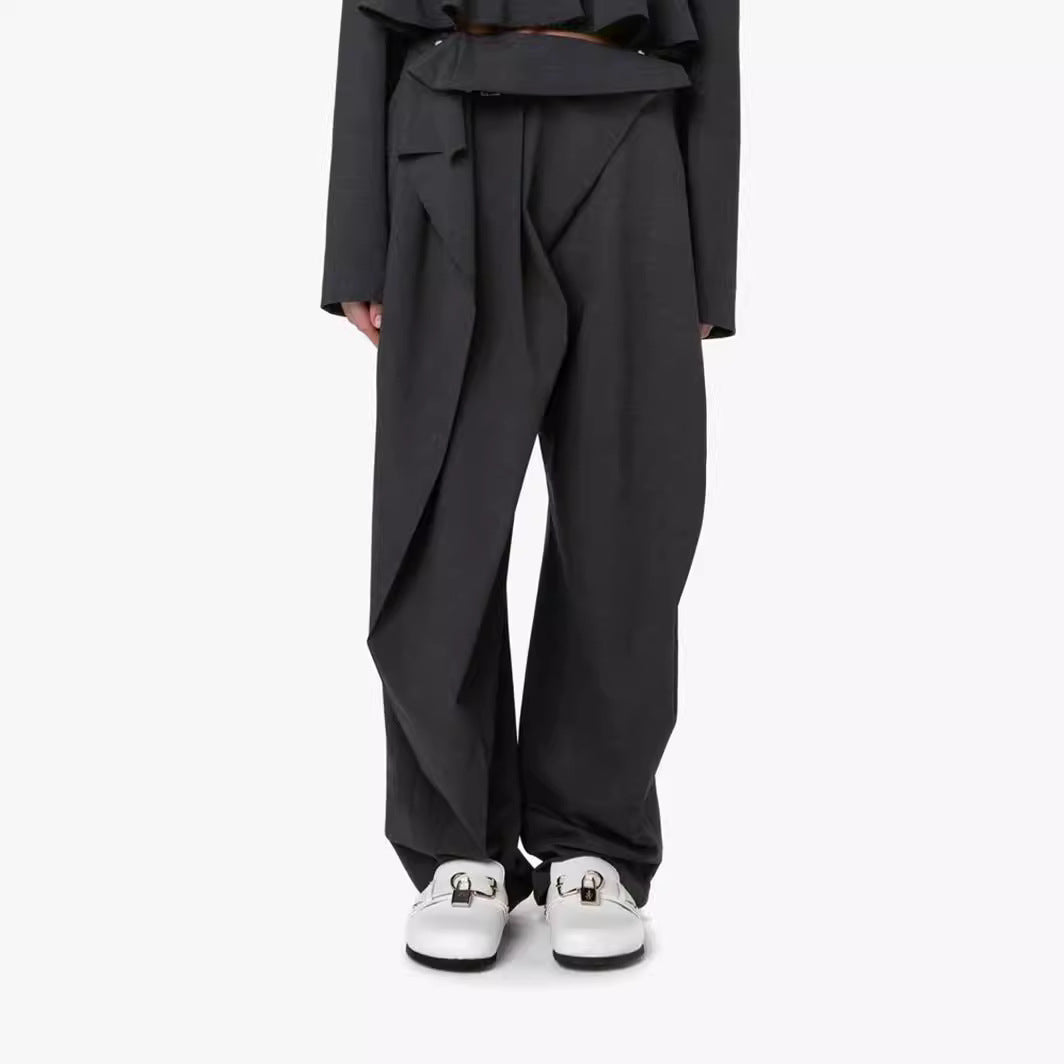 Spring Flounce Hem Lock Belt Design Sense Suits