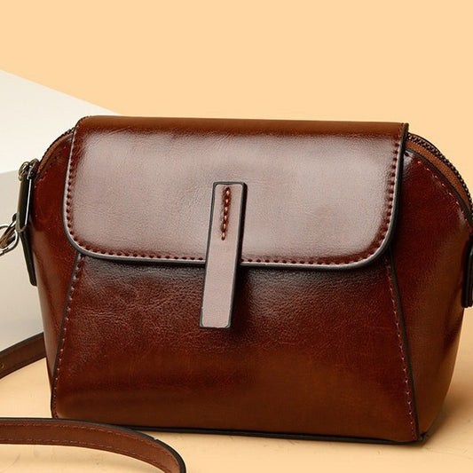 Women's Fashionable Stylish Simple Leather Niche Shoulder Bags