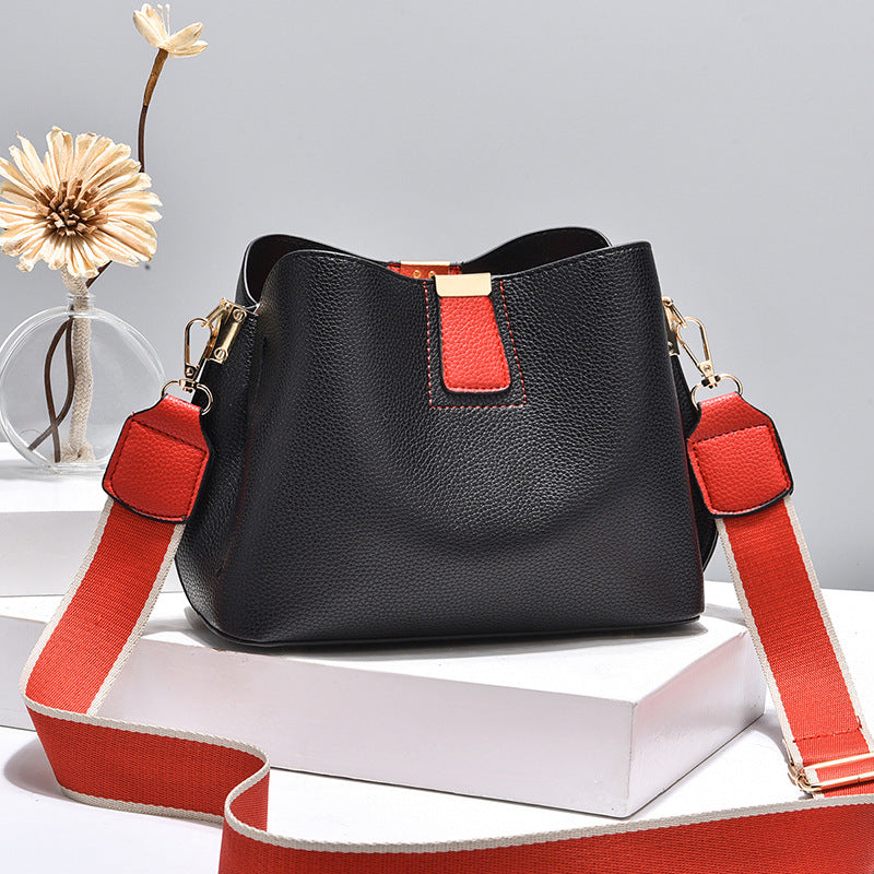 Women's Texture Soft Leather Large Capacity Temperament Crossbody Bags