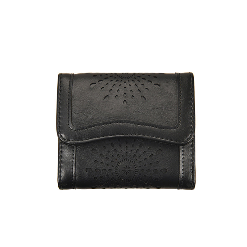 Women's Vintage Oil Wax Clutch Fashion Mid-length Ladies Wallets