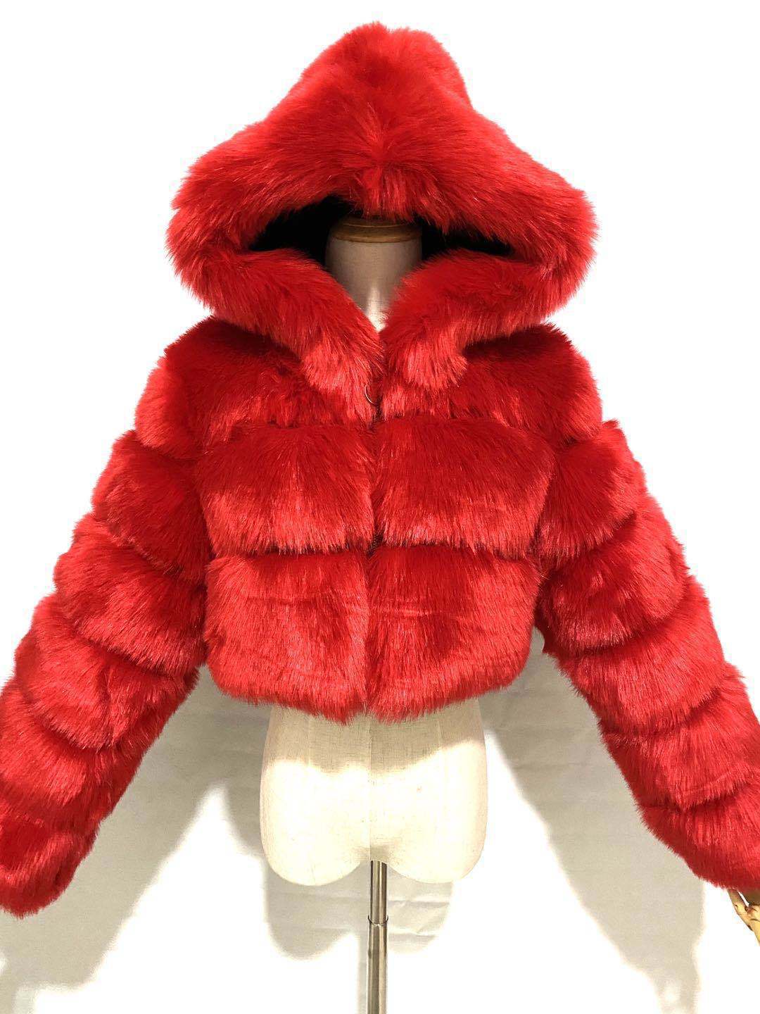 Durable Creative Imitation Fur Overcoat Fashion Coats