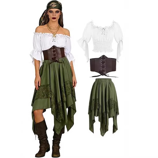 Large Halloween Renaissance Pointed Asymmetric Fairy Dress