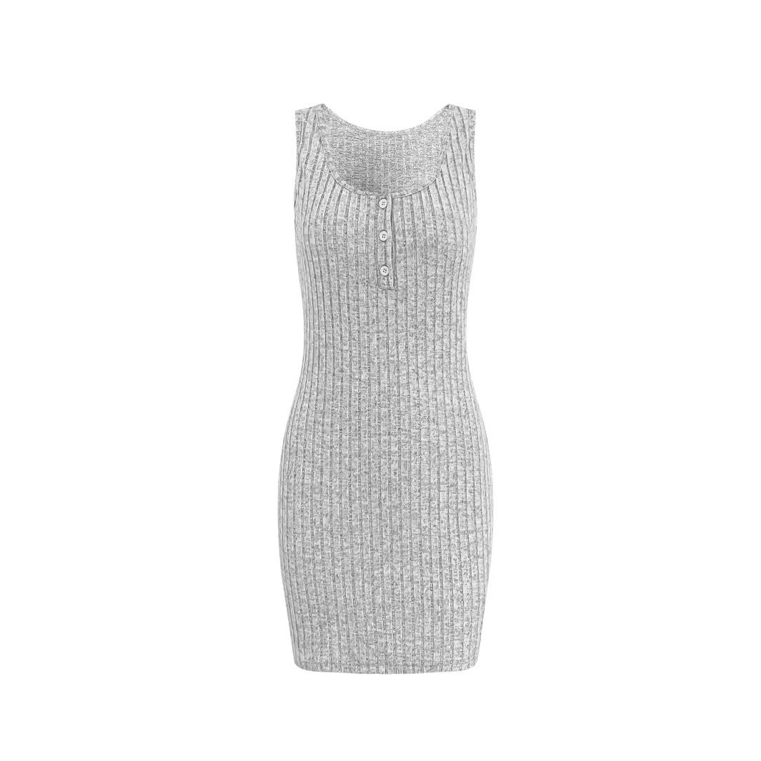 Women's Dress Two-piece Sexy Slim Fit Solid Color Vests