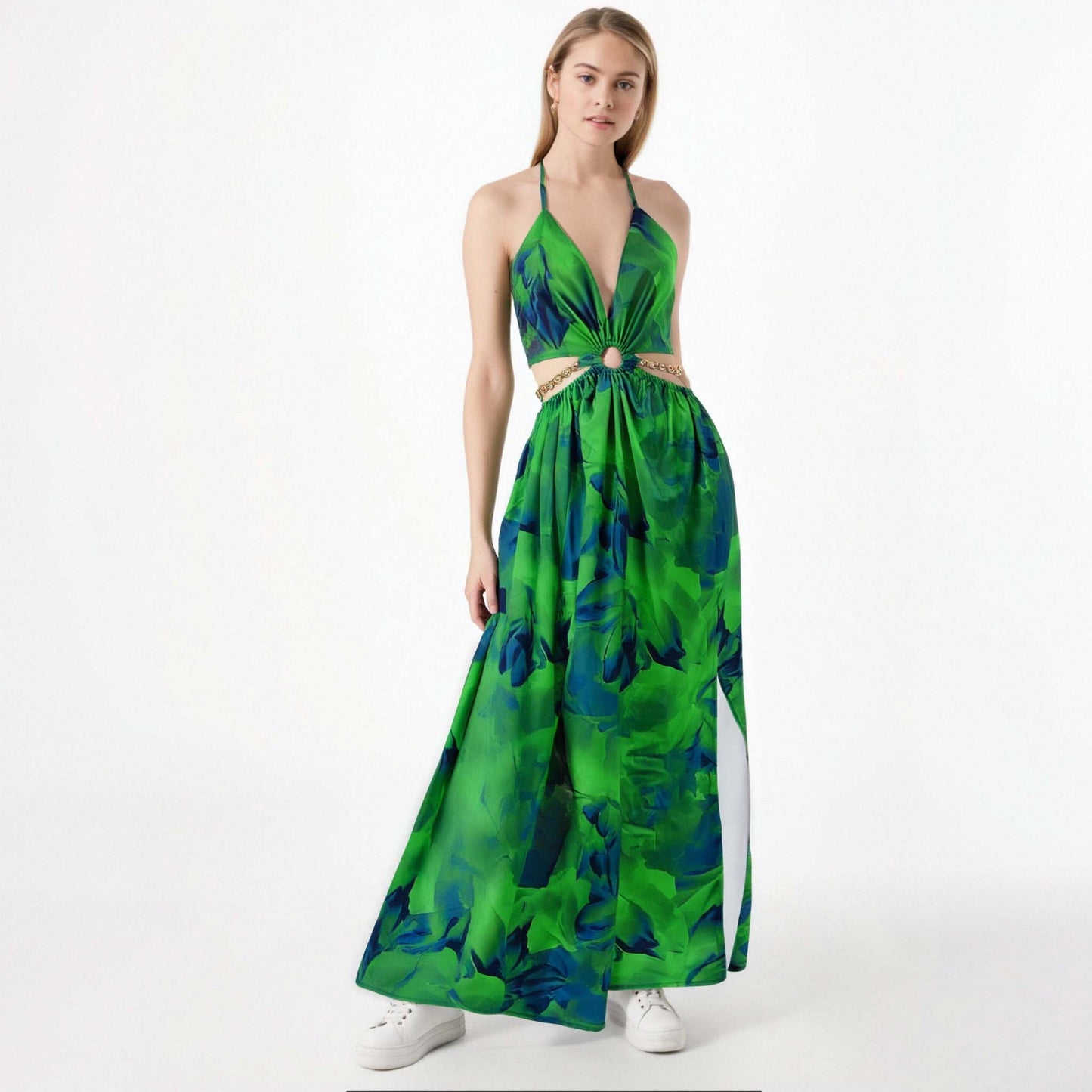 Women's Large Slightly Fat Mid-length Sling French Dresses