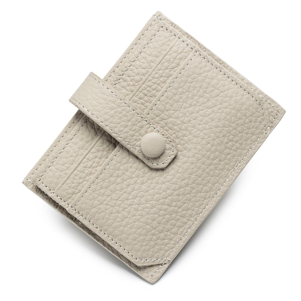 Women's Fashion Genuine Leather Made Korean Storage Card Holder