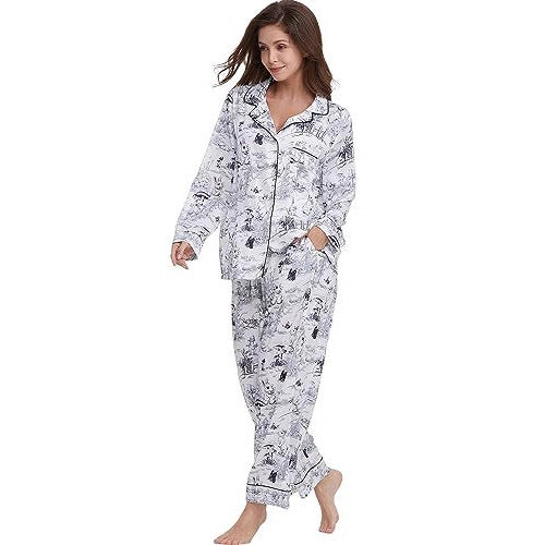 Women's Cuban Collar Trendy Fashion Puzzle Printed Suits