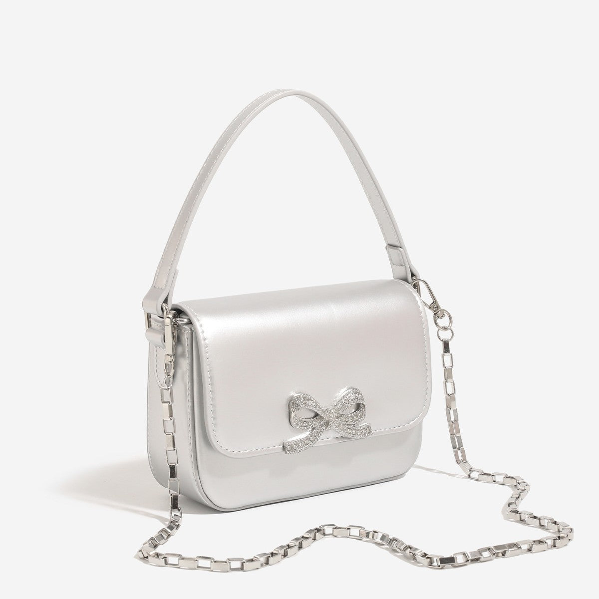 Bow Portable Female Niche High-grade Chain Small Square Bags