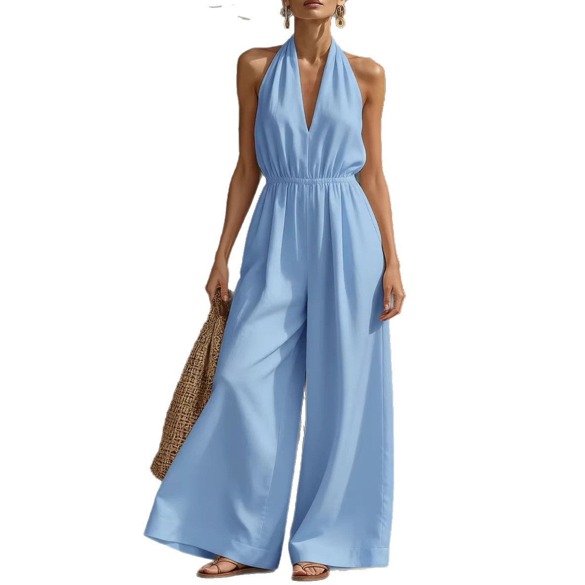 Women's Summer Halter Design Sense Graceful Fashionable Commuter Women's Jumpsuit/clothing