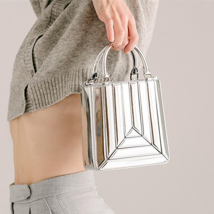 Women's Design High-grade Contrast Color Pleated Fashion Handbags