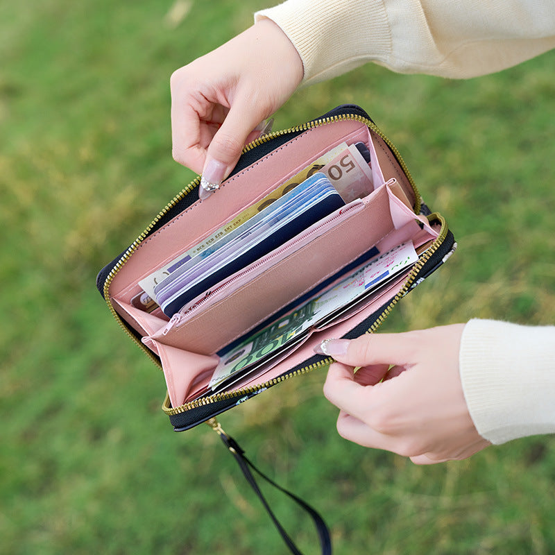 Fashion Long Butterfly Floral Simple Fresh Ladies Wallets