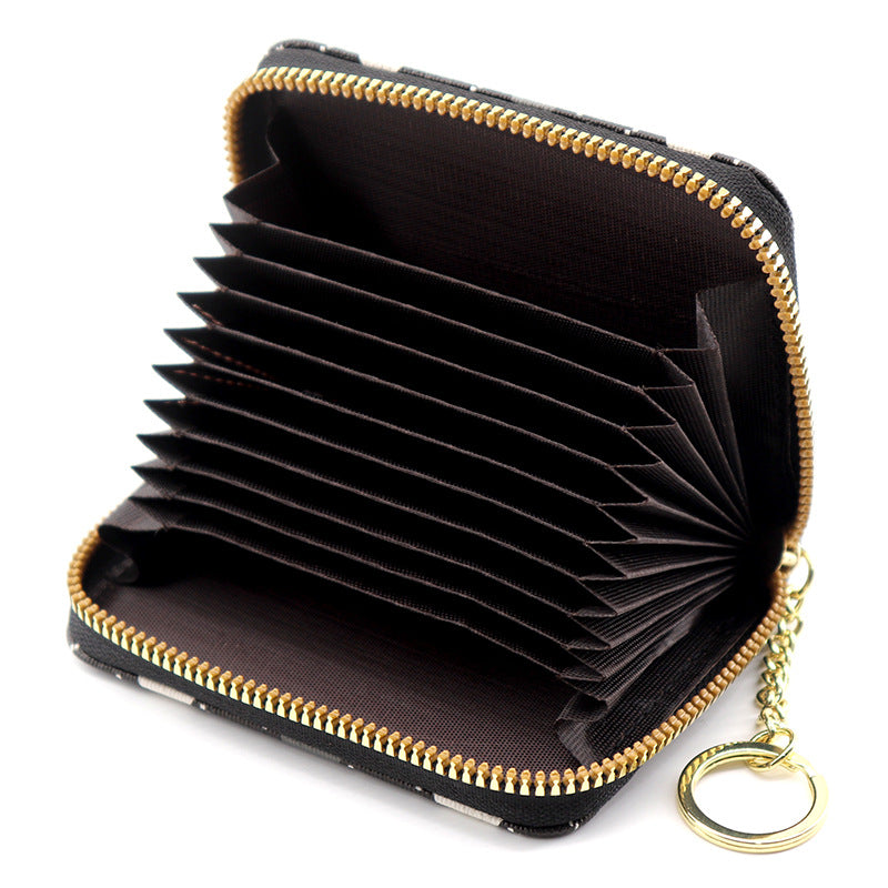 Women's Color Matching Expanding Korean Contrast Multiple Card Holder