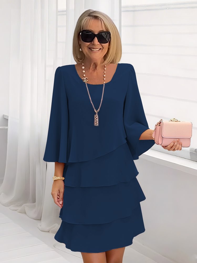 Women's Fashion Cake Loose Temperament Slimming Round Dress
