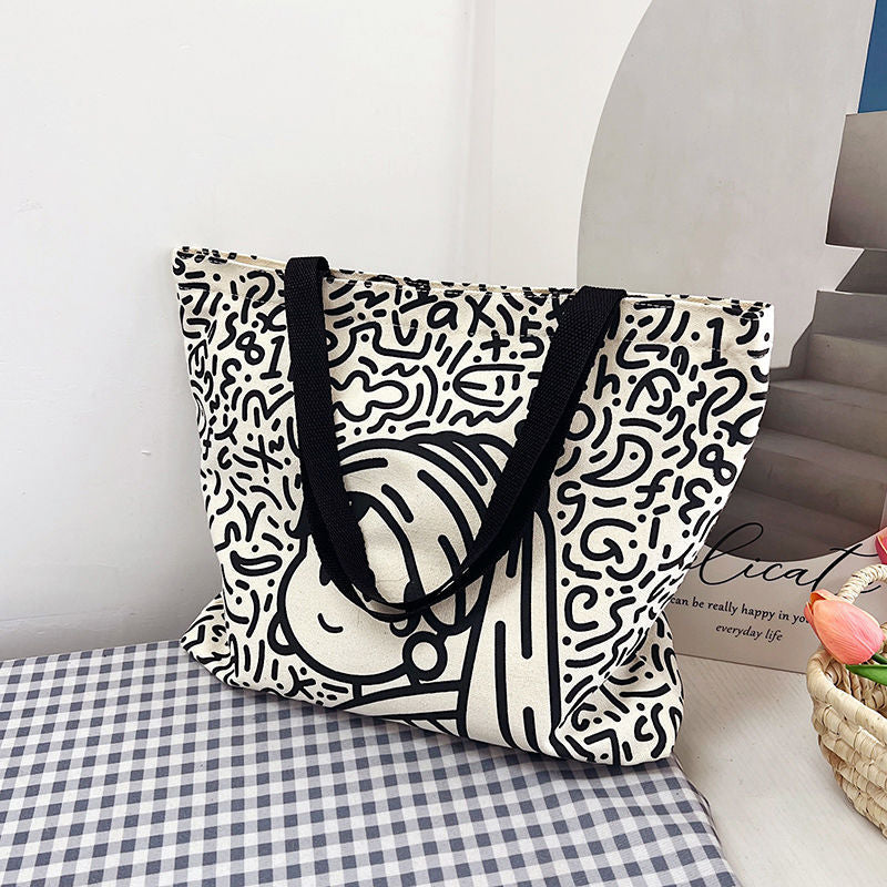 Printed Snoopy Canvas Mummy Maternity Inspection Handbags