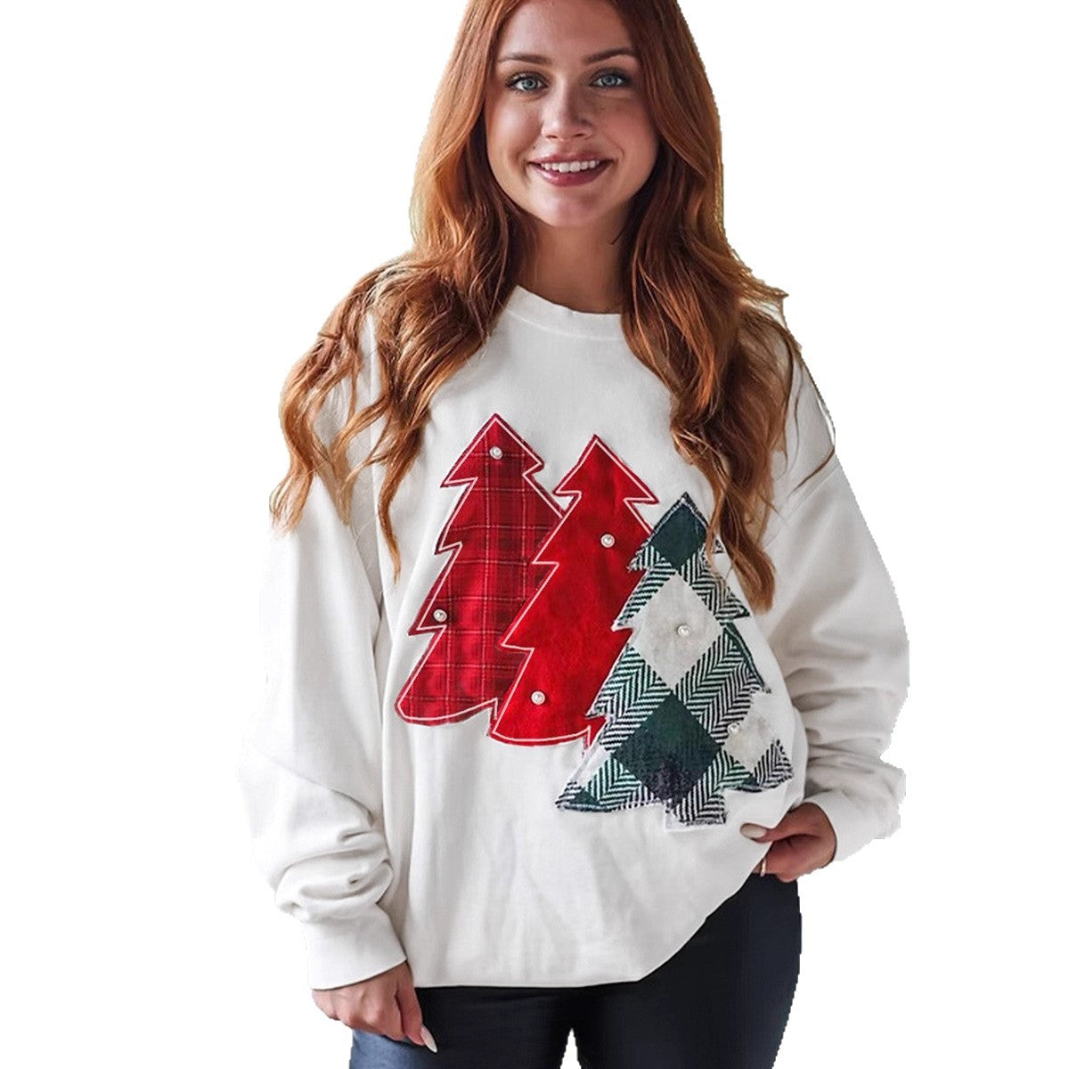 Women's Xi Loose Long Sleeve Fashion Christmas Sweaters