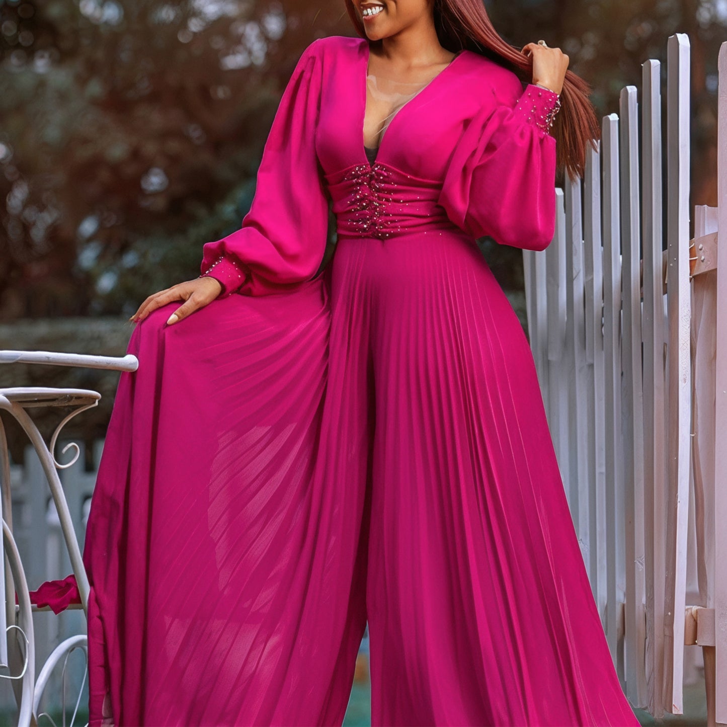 Mesh Fashion Casual Loose Wide Leg Pants