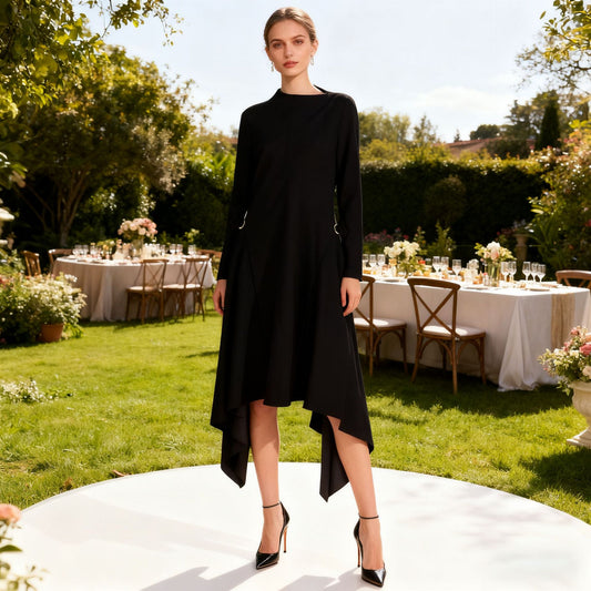 Women's Style Temperament Simple Solid Color Dress Dresses