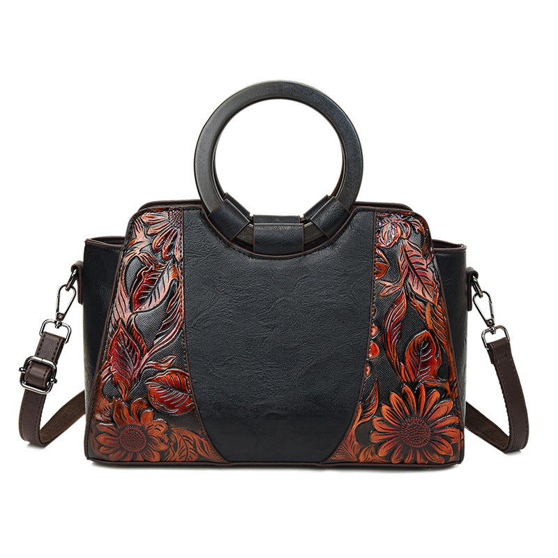 Classy Stylish Attractive Women's Texture Printed Handbags