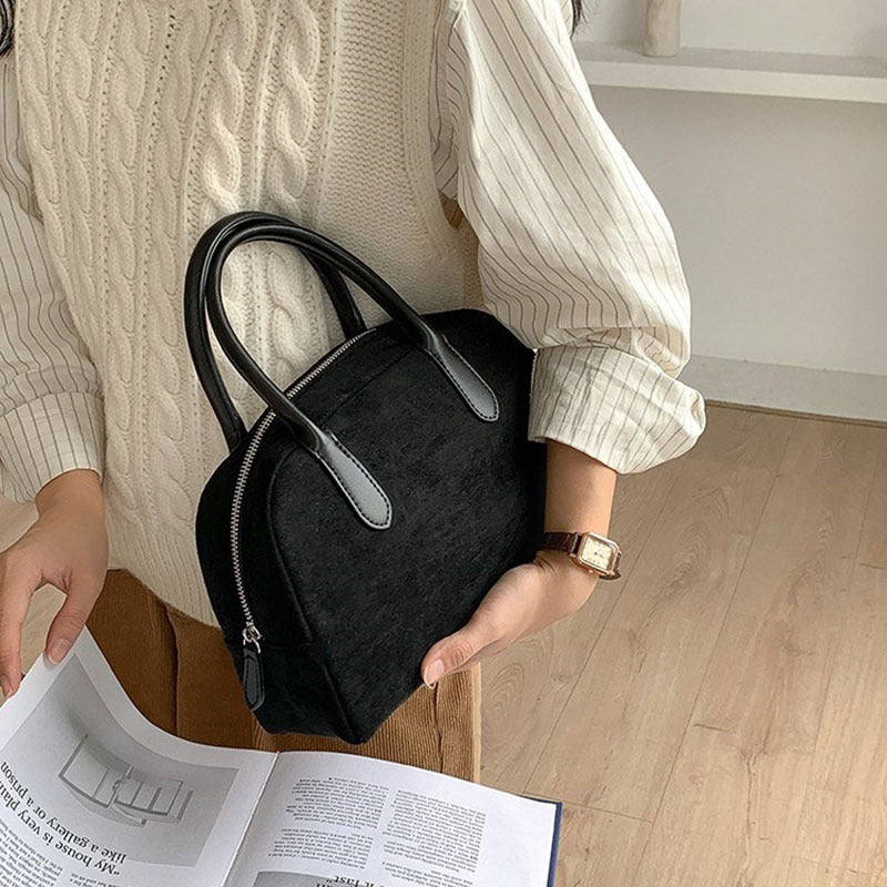 Women's Vintage Suede High-grade Frosted Large Capacity Handbags