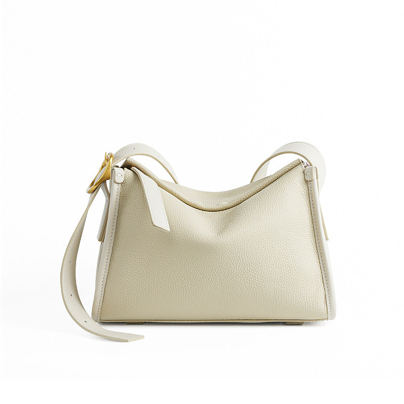 Women's Genuine Leather High-grade Pillow First Layer Cowhide Large Crossbody Bags