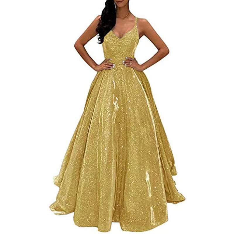 Flash Banquet Activities Elegant Slimming Long Dresses