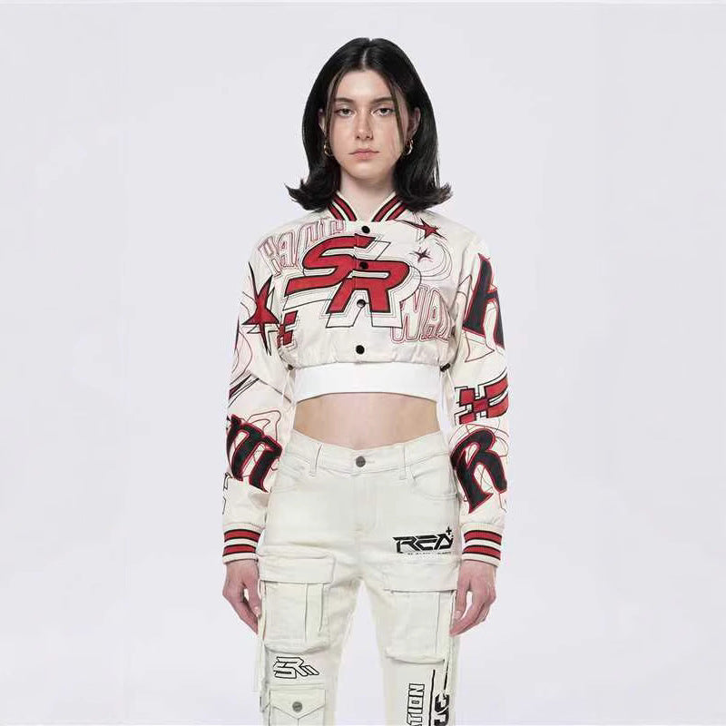 Fashion American Embroidered Threaded Long Sleeve Uniform