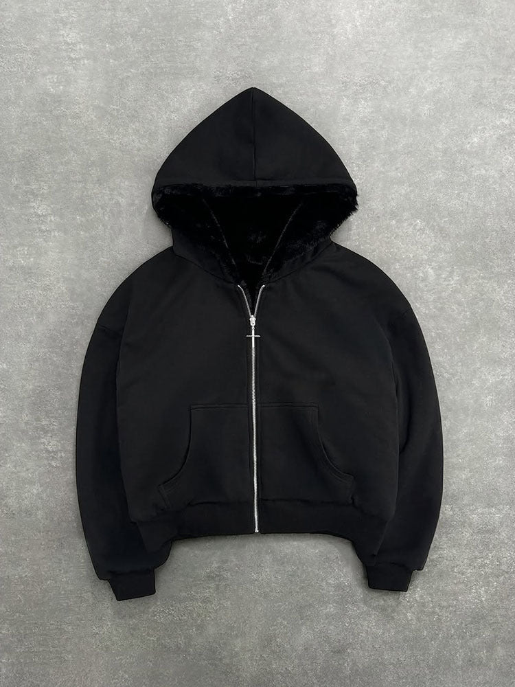 Hooded Two Sides Can Wear Vintage Leopard Sweaters