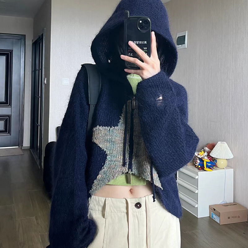Women's Special Five-pointed Star Long Sleeve Hooded Sweaters
