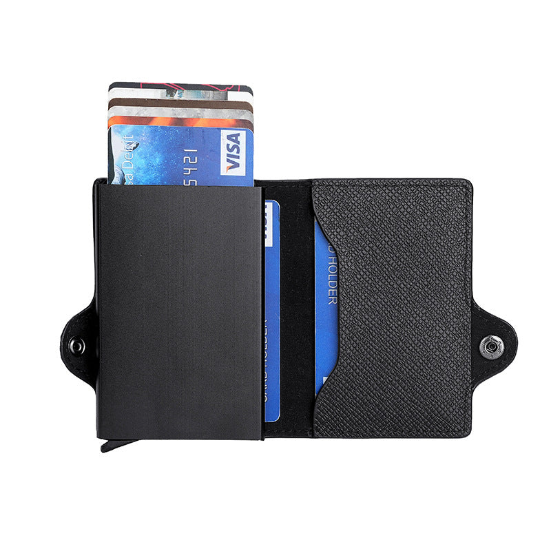 Automatic Pop-up Aluminum Box Metal Clamp Card Holder