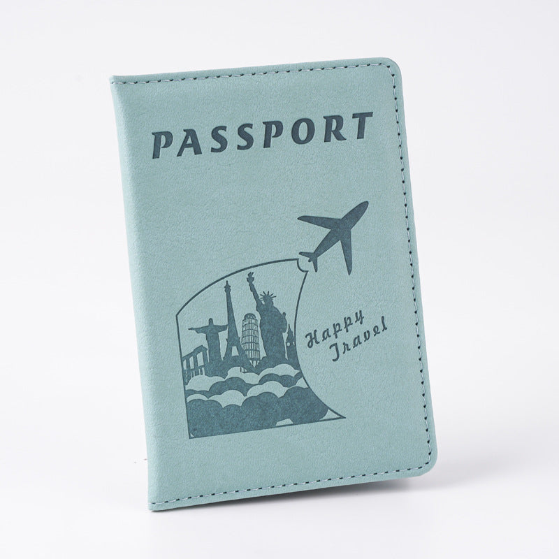 Creative Airplane Embossing Passport Cover Document Card Holder