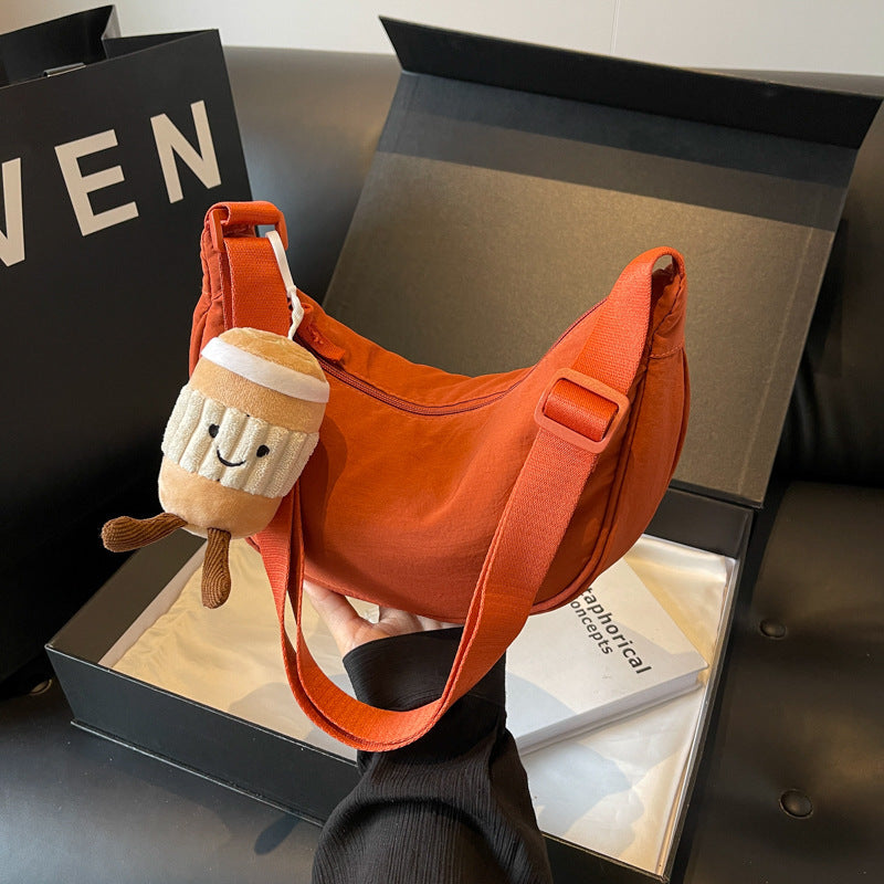 Women's Unique Nylon Dumpling Textured Cloth Bags