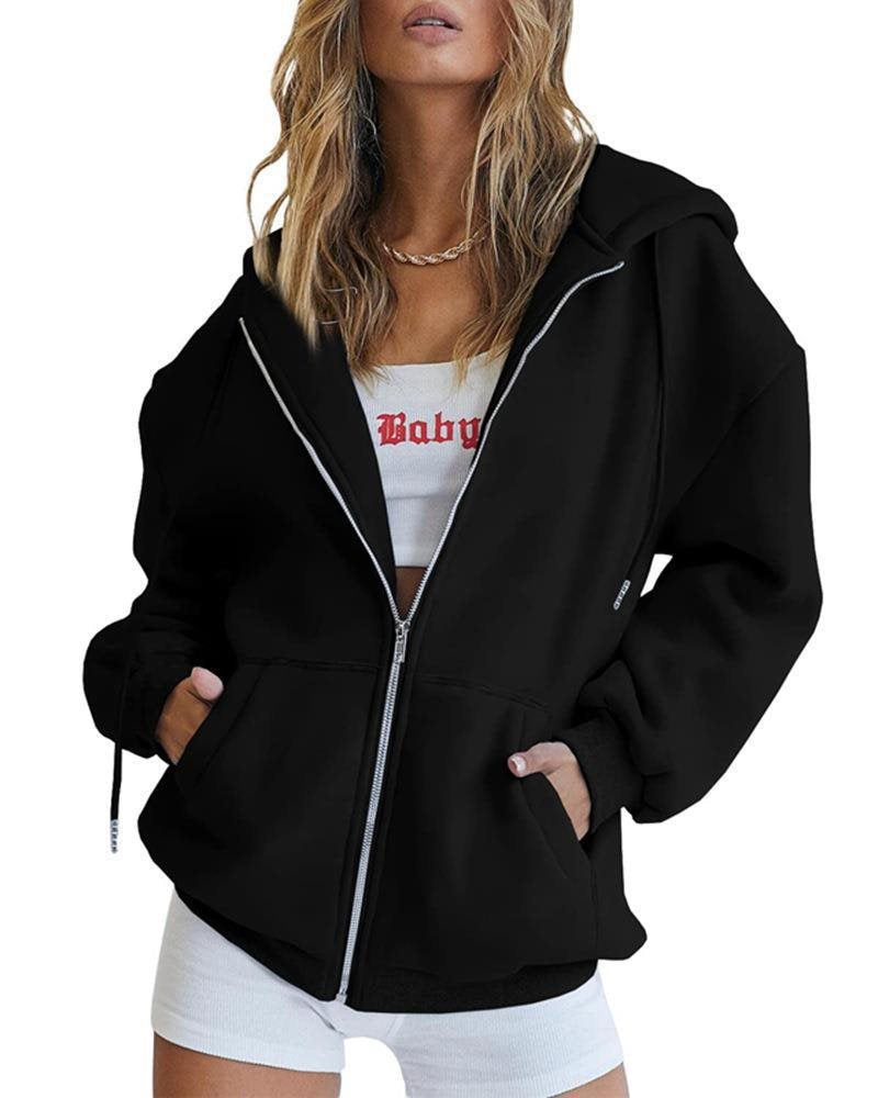 Women's Pull Autumn Solid Color Casual Clothes Drawstring Women's Sweater, Sweater