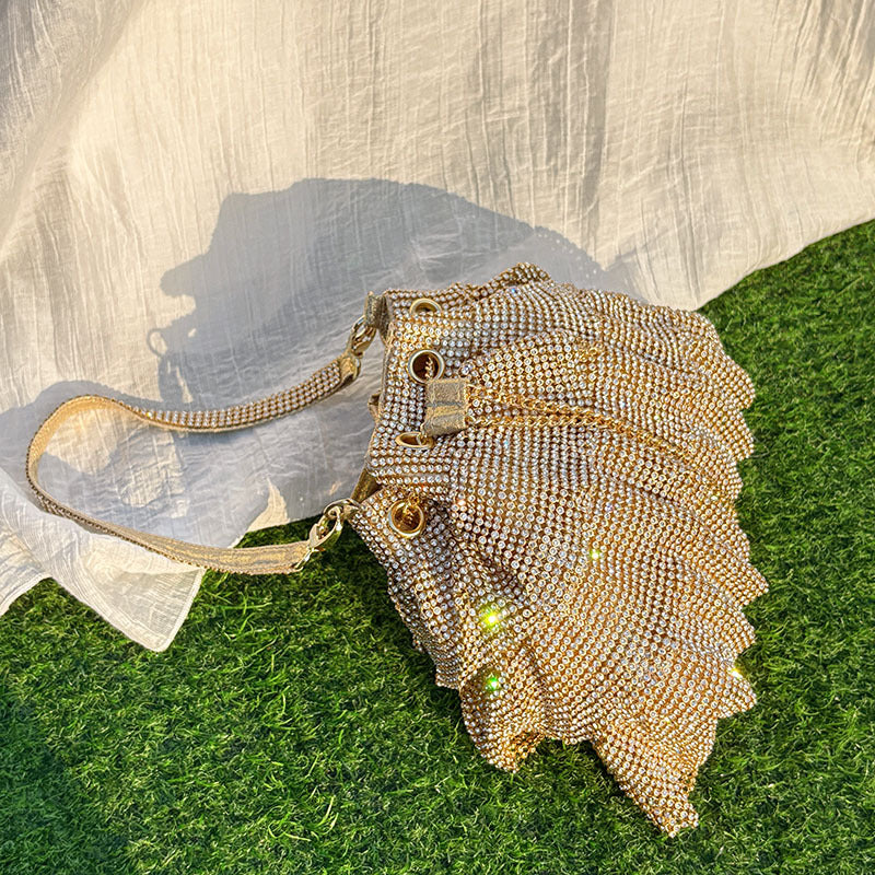 New Shiny Pleated High-grade Simple Graceful Handbags