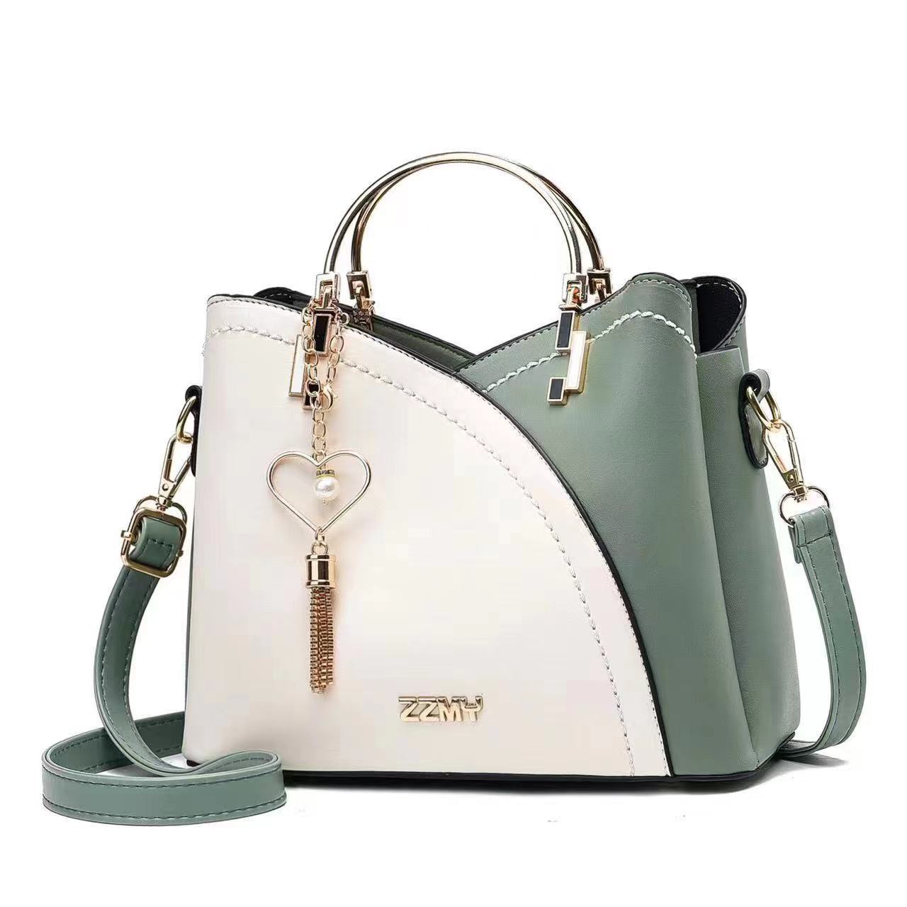 Women's Korean Style Contrast Color Quality Large Handbags